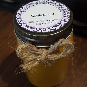 Sandalwood scented 100% soy candle